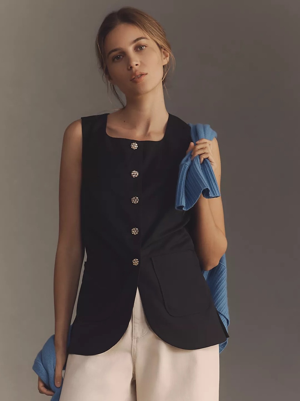Maeve Button-Front Vest
